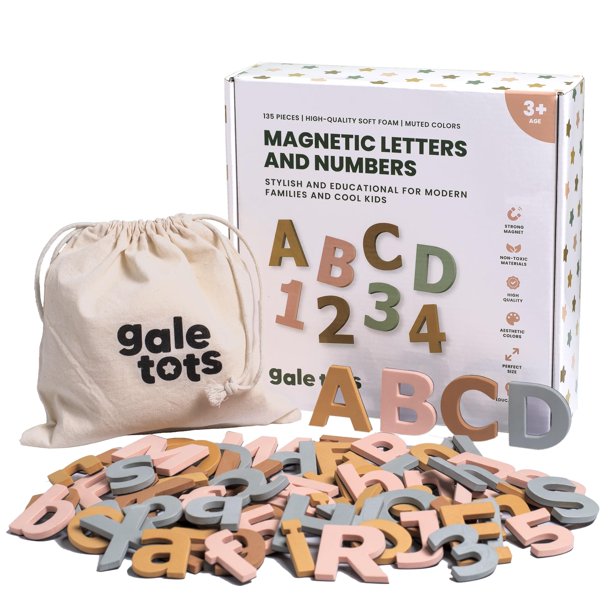 Set magnético de letras y números Gale Tots 135 piezas