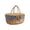 B, variant on Natural Willow Wicker Picnic Basket with Lid and Sturdy Handle, Woven Cute Storage Basket with Washable Lining and Dual Flap Lid, Picnic Hamper for Outdoor
