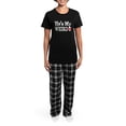 thumbnail image 4 of CafePress - Hes My Weirdo Couple Pajamas - Women's Short Sleeve Print T-Shirt and Pants Dark Cotton Pajama Set, 4 of 7