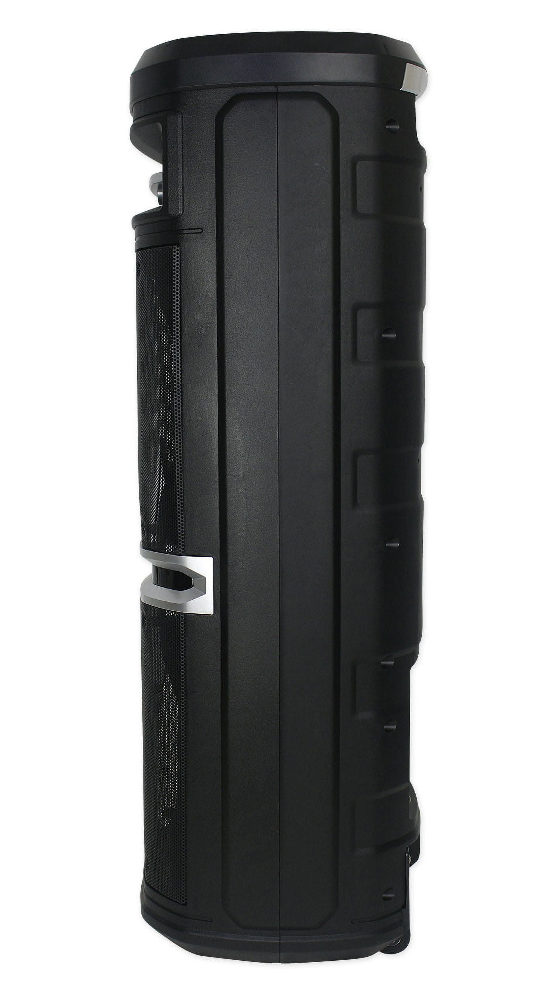Rockville Go Party X10 Dual 10" Rechargeable Bluetooth Speaker+Wireless UHF Mic
