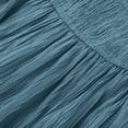 thumbnail image 5 of Guieoi Summer Dresses for Women under $10 Plus Size Wavy-Pleated Sleeveless Asymmetrical Hem Lace-Panel Dress Blue XXL, 5 of 6