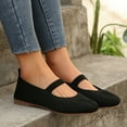 thumbnail image 3 of Women's Mary Jane Ballet Flat Shoes Arch Support Dressy Knit Work Loafers Casual Office Walking Shoes, 3 of 8