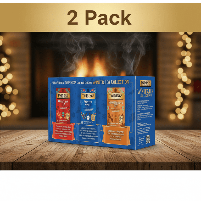 Twinings Winter Tea Collection Gift Set, 3 Boxes 60 Count -2 Packs