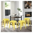 thumbnail image 7 of Drevy 18 Inch Stools Backless Metal Stool Stackable Short Stools School Chairs Metal Dining Chairs Set of 4 Stools for Classroom Yellow, 7 of 7