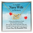 thumbnail image 2 of To My Navy Wife I Know the Distance is Hard Inseparable Necklace, 2 of 20
