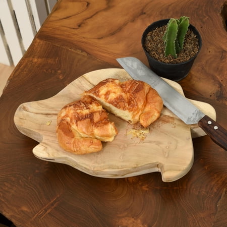 

Casual Elements Hand Carved Teak Wood Pig Cutting Board