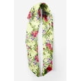 thumbnail image 2 of Bimba Yellow Leaves & Peony Floral Pure Silk Printed Head Bandanas Summer Neck Wrap Scarf 40 x 40 Inches, 2 of 6