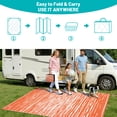 thumbnail image 4 of Ileading Outdoor Plastic Straw Rug 6x9, Waterproof Portable Camping Rugs, Reversible Mats Outdoor Rugs 6x9 for Patios Clearance, Camping Mat and Rug for RV, Picnic, Beach, Backyard, Pool Deck,, 4 of 9