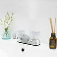 thumbnail image 2 of Mainstays Bathroom Faucet with Dual Acrylic Handles, Chrome Finish, Nonmetallic Body, 2 of 12