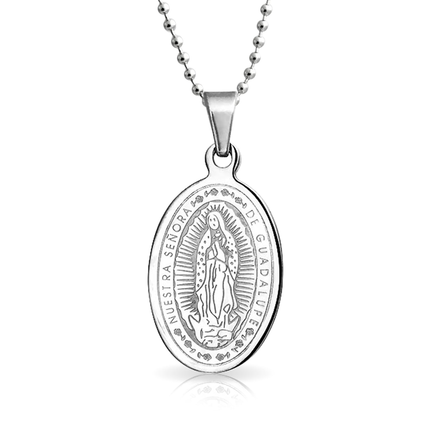 Sterling Silver Antiqued Religious Ruffled Circle Pendant