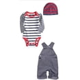 thumbnail image 3 of Baby Boy Romper 3pcs Set Tender Cap 6-12 Months Grey Red, 3 of 3