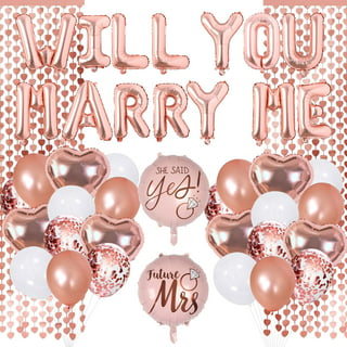 EUFARS Hot Pink Birthday Party Decorations for Girls, Hot Pink Rose Gold Metallic Cofetti Balloons with Happy Birthday Banner Champagne Balloons for