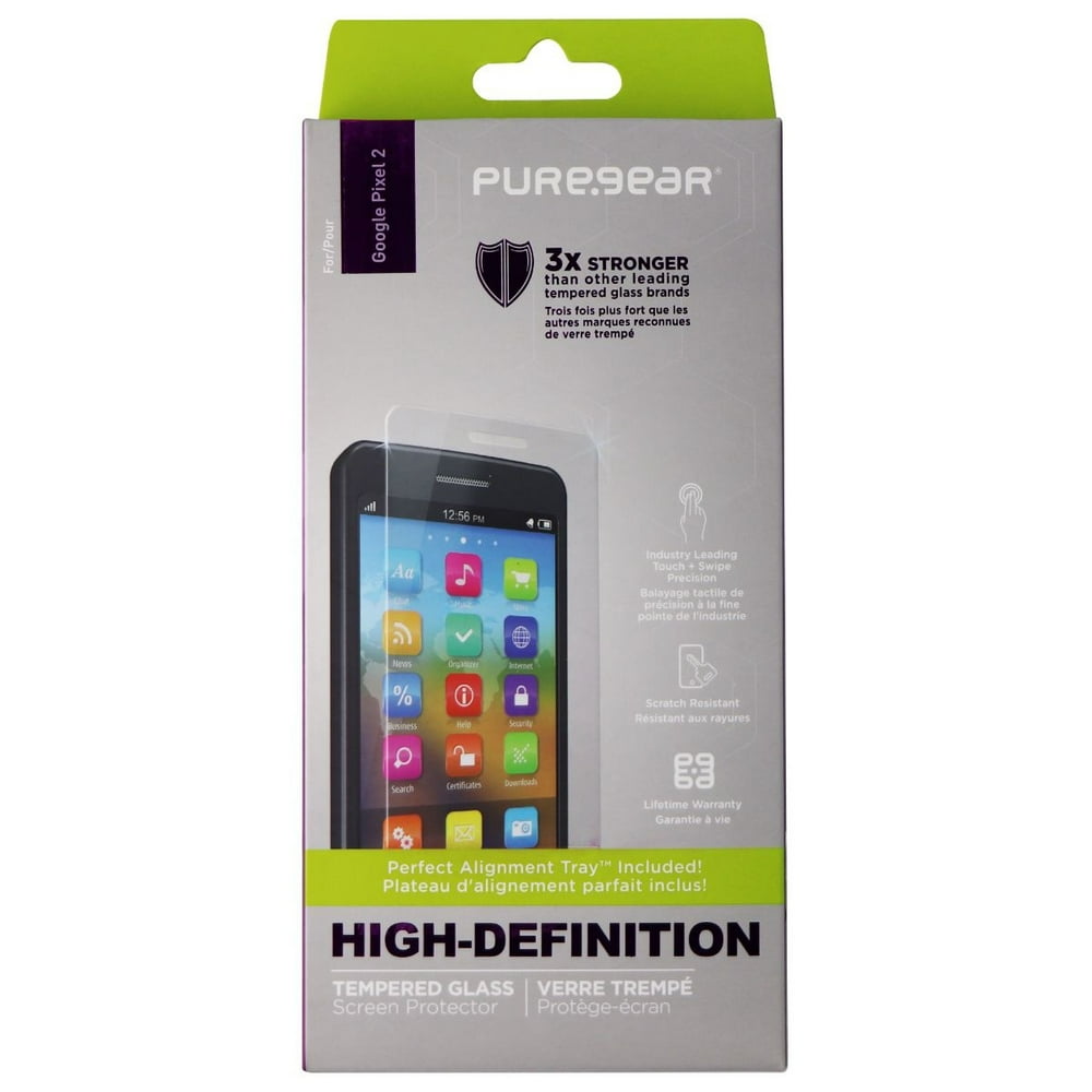 PureGear HD Tempered Glass Screen Protector with Tray for Google Pixel