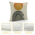 thumbnail image 4 of Nawypu  Pillow Covers Yellow Abstract Patterns Mid Century Modern Simple Geometric Circle Black Stripe and Gold Throw Pillows Decorative Home Decor Couch Sofa Bedroom Outdoor, 4 of 5