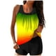 thumbnail image 2 of Trajes de baño tankini para mujer Trajes de baño de dos piezas con espalda de tiras y estampado conservador para mujer Traje de baño de dos piezas para mujer, 2 of 5