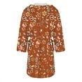 thumbnail image 5 of Women's Fleece Plush Robe Long Warm Plush Bathrobe Loungewear Jacket Printed Comfort Robe, 5 of 5
