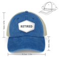 thumbnail image 2 of Retired Dark Blue Hat Adjustable Funny Fashion Unisex Baseball Cap for Men Women, 2 of 7