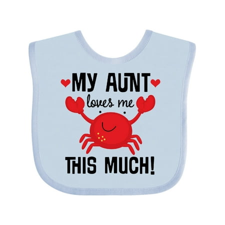 

Inktastic My Aunt Loves Me Nephew Gift Baby Boy or Baby Girl Bib
