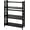 Black, variant on 3-Shelf Folding Bamboo Bookcase, Freestanding Natural Wood Display Storage Rack, 27.5 Inch Wide for Household Daily Use