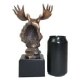 thumbnail image 4 of Ebros Rustic Western Bull Moose Bust Statue In Bronze Electroplated Resin Finish, 4 of 6