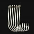thumbnail image 7 of Stainless Steel Trolling Hooks Fishing Hook Long Fishing Shank Saltwater Hook 50pcs (3/0), 7 of 7