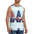thumbnail image 2 of Fotbe Men's Cute Gnomes in USA1 Print Men's Sleeveless Muscle Tank Tops Casual T-Shirts for Gym Workout Beach-XX-Large, 2 of 8