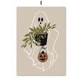 thumbnail image 1 of Pintura de arte de pared de Otoño de esqueleto de diente fantasma de Halloween botánico, carteles nórdicos e impresiones, arte de pared de sala de estar personalizable, 1 of 4