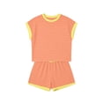 thumbnail image 3 of MEZZALL Outfit Sets Girls Summer Casual Two Piece Loose Side Opening Shirt And Cycling Shorts O-Neck Soft Daily Clothes Sets, 3 of 3