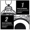 thumbnail image 2 of Candelabro creativo con forma de jaula de pájaros hueca, candelabro único y elegante., 2 of 6
