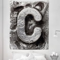 thumbnail image 1 of Letter C Tapestry, Rustic Look Alphabet C Letter Close up, Fabric Wall Hanging Decor for Bedroom Living Room Dorm, 5 Sizes, Taupe Grey Grey, by Ambesonne, 1 of 1
