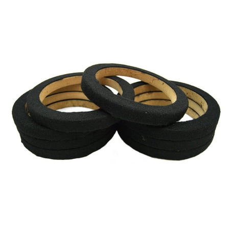 8 Pieces 6 Inch MDF Wood Speaker Spacer Rings with Black Carpet Car Audio 4