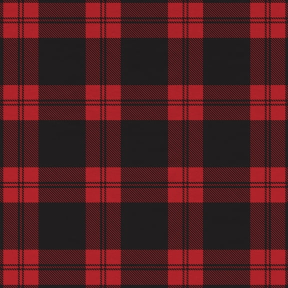 Mainstays 1.5 Yards 100% Cotton Light-weight Flannel Plaid Check, Red, 42" Wide for Crafts