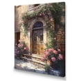 thumbnail image 2 of Designart "Village Door Filled With Flowers III" Farm Door and Windows Wall Art Living Room, 2 of 5