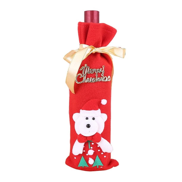 onlyliua Liquidación Fundamental Botella En Vino de Navidad, Ropa, Papá Noel, Muñeco de Nieve, Decoración En Botella de Vino, Fiesta
