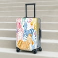 thumbnail image 6 of Hirioo Zebra Colourful for Elasticity Suitcase Cover (No luggage Included) Durable Luggage Protector Fits 18-32 Inch Luggage-X-Large, 6 of 7