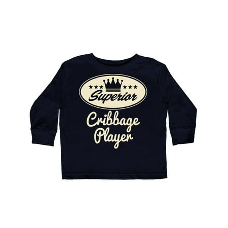 

Inktastic Cribbage Player Vintage Superior Gift Toddler Boy or Toddler Girl Long Sleeve T-Shirt