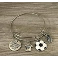 thumbnail image 2 of Soccer Bracelet, Soccer She Believed She Could So She Did Jewelry, Soccer Bangle Bracelet- Soccer Charm Bracelet, Perfect Soccer Gifts, 2 of 5