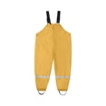 thumbnail image 2 of Boys Girls Rain Bib Pants Toddlers Suspender Rainpants Kids Waterproof Overalls Lightweight Rainwear Yellow 130, 2 of 4