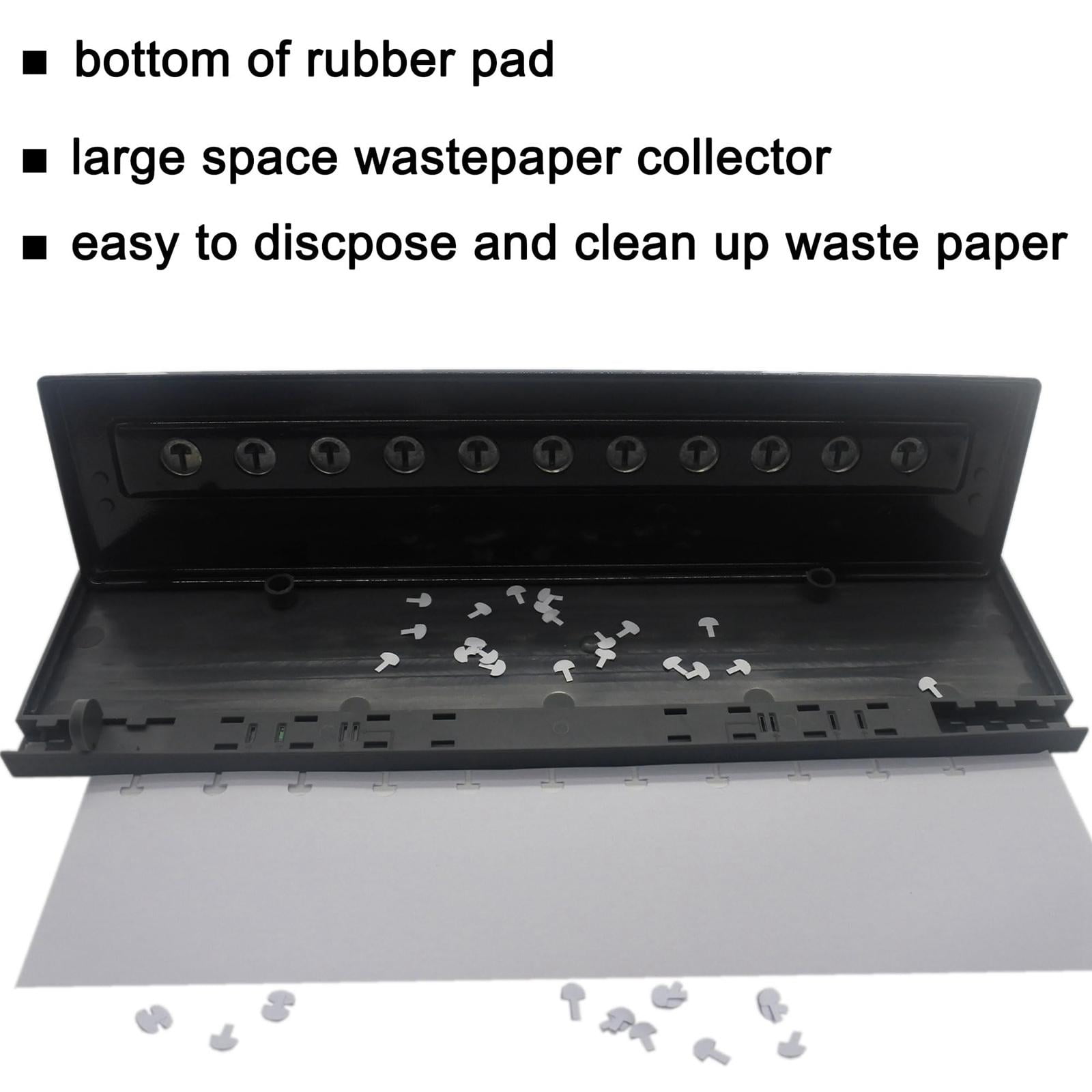 S SERENABLE Mushroom Hole Punch Metal Discbound Hole Puncher 11 Hole Puncher Scrapbook Supplies Craft Practical Paper Puncher with Positioning Ruler for Binder Su