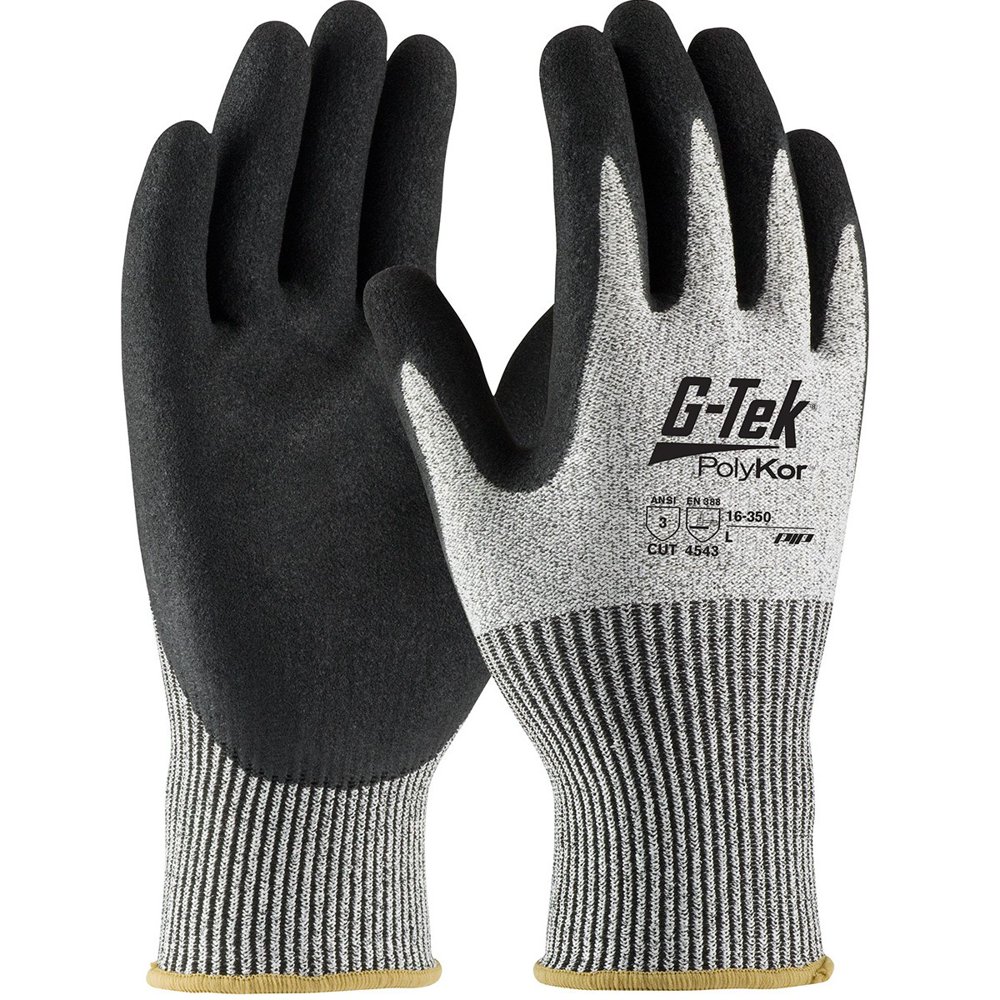 PIP GTek Cut Resistant Gloves Gray Abrasion Resistant 16350/XL