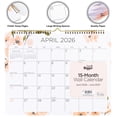 thumbnail image 3 of See It Bigger Wall Calendar, Med (12" x 15"), Pink Floral, 15-Month: Apr 2026 - Jun 2027, 3 of 5