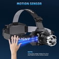 thumbnail image 4 of Linterna frontal recargable LED súper brillante y resistente al agua SWZA, 4 of 9