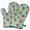 Pioneer Flower Floral-3, variant on Pioneer Flower Floral Print Pattern Oven Mitt 2-Pack Set, Heat Resistant Kitchen Gloves, 7.7" X 12"