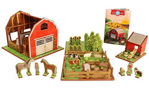 barn and animals playset