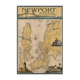 thumbnail image 1 of Newport, Rhode Island, Nautical Chart Birch Wood Wall Sign (6x9 Rustic Home Decor, Ready to Hang Art), 1 of 3