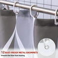 thumbnail image 3 of Shower Curtains Set - YI&ZE Grey Heart Printed Waterproof Fabric Shower Curtain for Bathroom with 12 Plastic Hooks, Modern Bathroom Accessories，72x72 Inch, 3 of 6