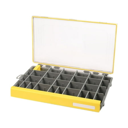 Wswqop Fishing Tackle Box Lightweight Multi Grids Lure Box Convenient Storage Container 35.5x23x4.5cm