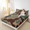 thumbnail image 4 of Homewish Rustic Camouflage Twin Sheet Sets,Country Farmhouse Lodge Twin Fitted Sheet,Brown Green Flat Sheet For Boys Kids,Luxury Bedroom Decor,3pcs, 4 of 7