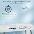 thumbnail image 2 of Cargador BWNWOVOS de 20 W para iPad A16 de 11 pulgadas, iPad Mini 7 A17 Pro, 2 of 7