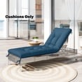 thumbnail image 2 of Outsunny Patio Lounge Chair Cushion with Securing Straps, Blue, 2 of 10